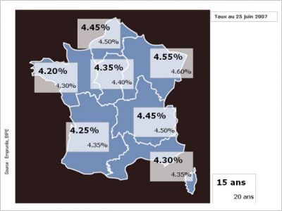 carte cr�dit immobilier disparit� r�gionale