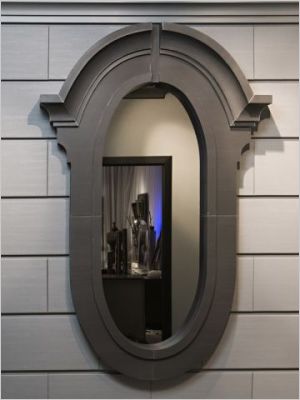 Miroir oeil de boeuf zinc James Heeley