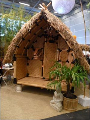 maisons - cabanes en bambou - salon �cobat 2008