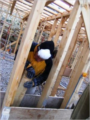 chantier - maison chanvre - isolation