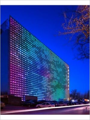 Le �Media Wall� de nuit