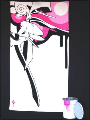 Linge de bain avec graffiti