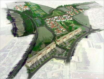 �co-quartier d'Auxerre vu du ciel