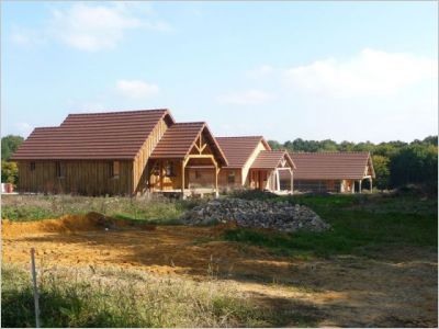 Un village de maisons bois