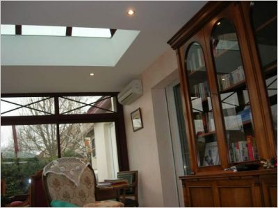 Une véranda de verre