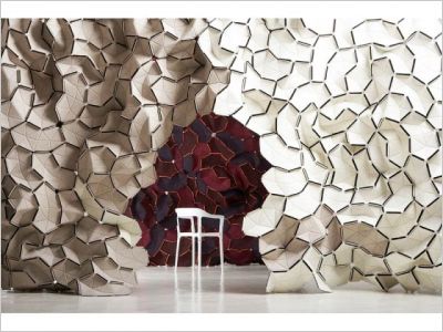 Des \"tuiles\" textiles pour habiller son intérieur