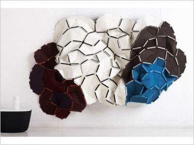 Des \"tuiles\" textiles pour habiller son intérieur