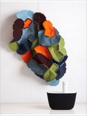 Des \"tuiles\" textiles pour habiller son intérieur
