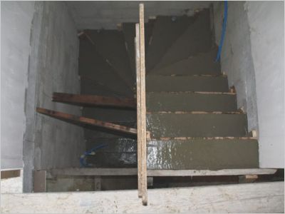 Construction d’un escalier béton