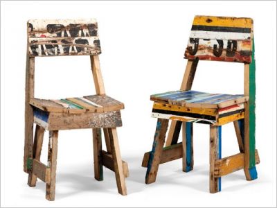 Mobilier bois de bateau
