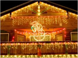maison illumin�e noel