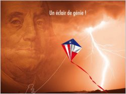 Benjamin Franklin CNAM d�tail affiche