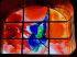 Vitrail d�coup� en panneaux
