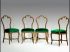 Chaises en velour vert