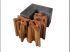 Table basse acier et bois
