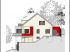 Sch�ma en coupe de la maison