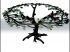 Table en t�le peinte et fer battu