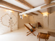 Un espace détente dans l'ancienne cave