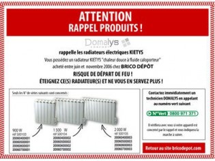 Brico Dépôt : rappel de radiateurs défectueux