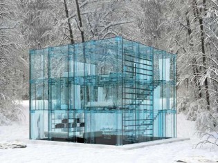 Une maison tout en verre