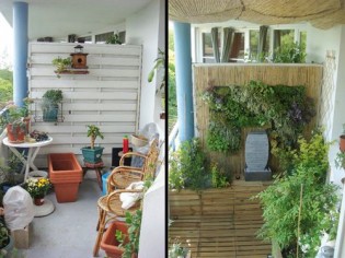 Un balcon en ville aménagé comme un vrai jardin