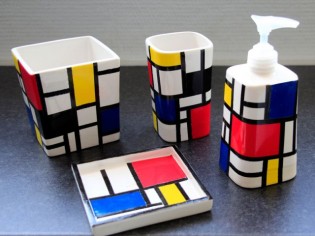 Un kit de salle de bains relooké façon Mondrian