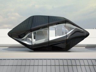 Une chambre-capsule sur le toit d'un hôtel