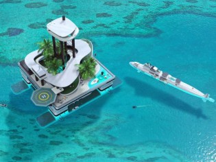 Une île flottante pour clients milliardaires