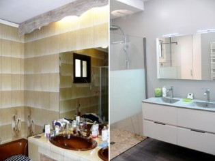 Avant/après : une salle de bains démodée rénovée du sol au plafond