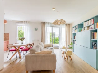 Petit budget, grand effet pour cet appartement dans une résidence récente