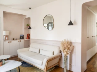 Avant/Apr&egrave;s : 50 m&sup2; transform&eacute;s en cocon sur mesure &agrave; Paris 17ᵉ
