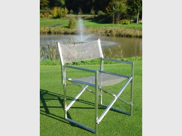 En fauteuil - Cotte de mailles - Foin