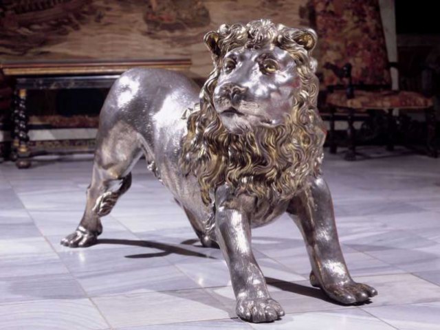 Lion du Trône de Danemark - Exposition Versailles Argent