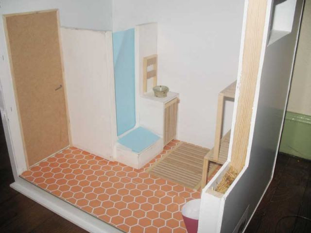 Maquette - Salle de bain écolo Combi-maison