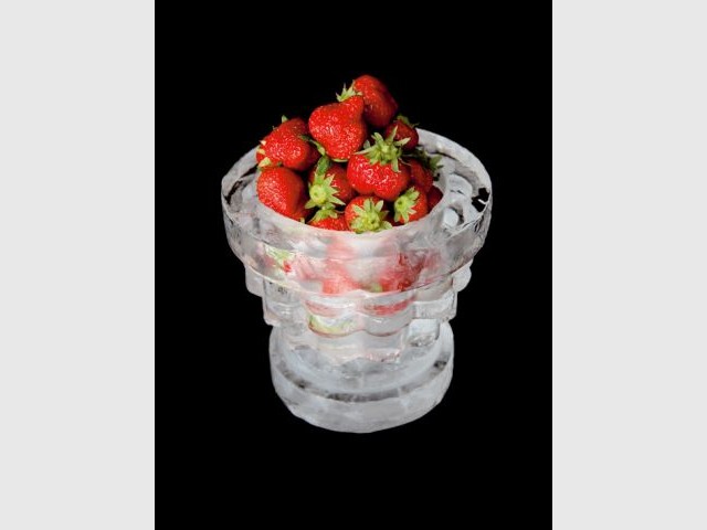 Coupe glacée fraises Le Printemps