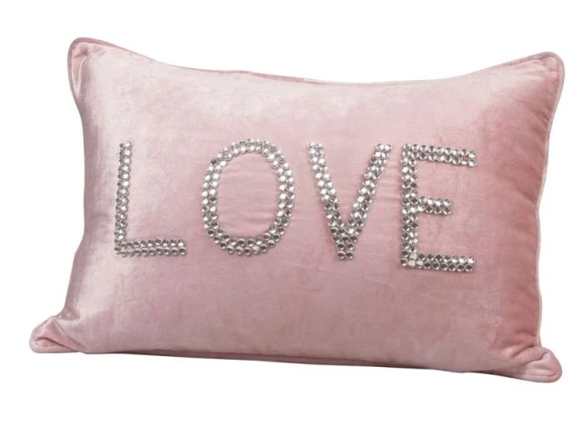 Taie D'Oreiller Saint-Valentin Motif Love - Double Face Imprimée - Taille Standard 40x50 Cm - Tissu Doux Polyester - Fermeture Zippée
