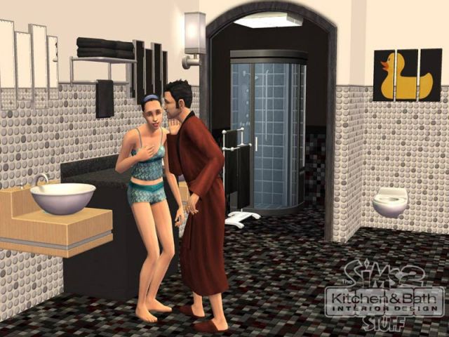 Les Sims dans leur salle de bain - Les Sims 2