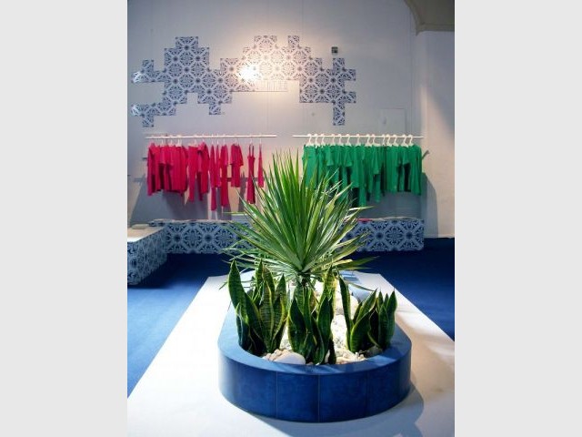 Salle d'exposition - "Corte" installation d'Ilaria Marelli - Florence