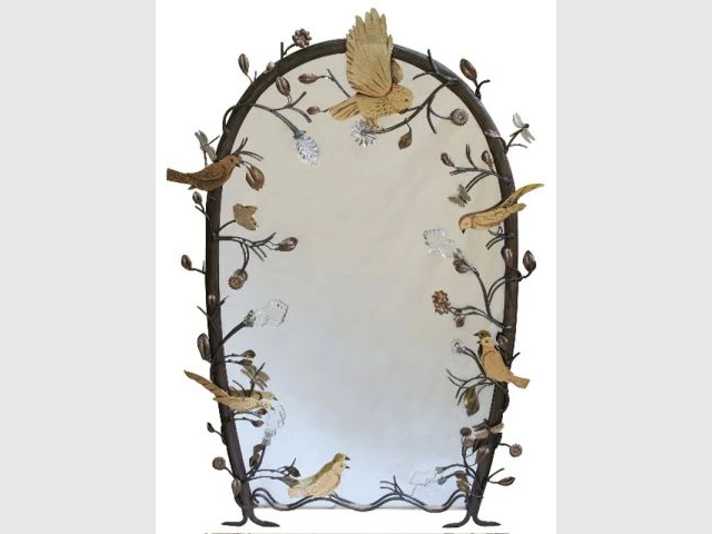 Miroir en tôle peinte et fer battu - Exposition Joy de Rohan Chabot - Musée Jacquemart-André