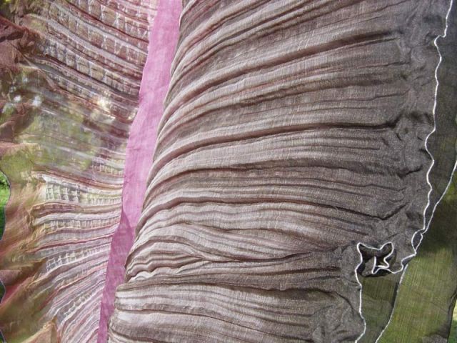 Résultat de ligatures avec des batons de bambou - Textile Ysabel de Maisonneuve