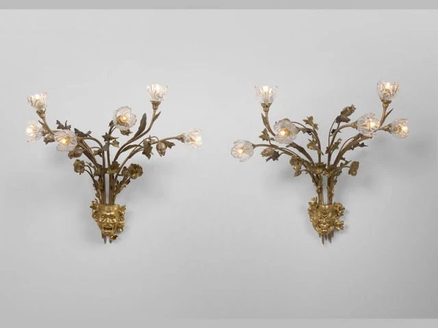 Paire d'appliques 1885 L'escalier de Cristal