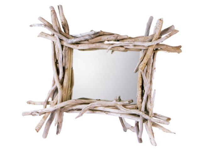 Miroir en bois flotté - Déco ambiance chalet