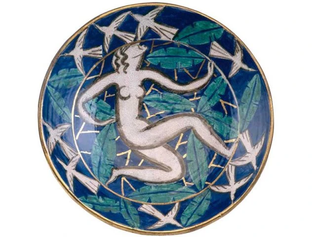 Femme à l'arc et oiseaux