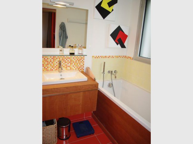 Salle de bains parents - Après - Appartement + couleurs + Chrisdeco