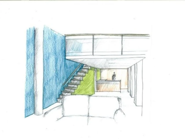 Aménagement possible du rez-de-chaussée d'un loft - montchal