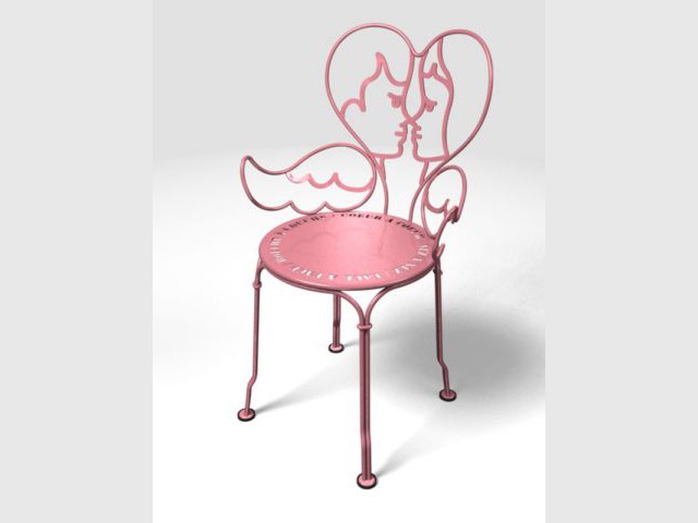 L'Ange couleur pivoine - Chaise Ange Castelbajac pour Fermob