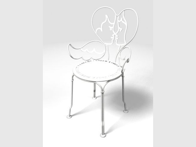 L'Ange blanc - Chaise Ange Castelbajac pour Fermob