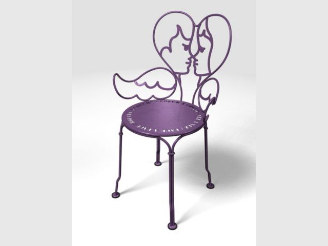 L'Ange couleur aubergine - Chaise Ange Castelbajac pour Fermob