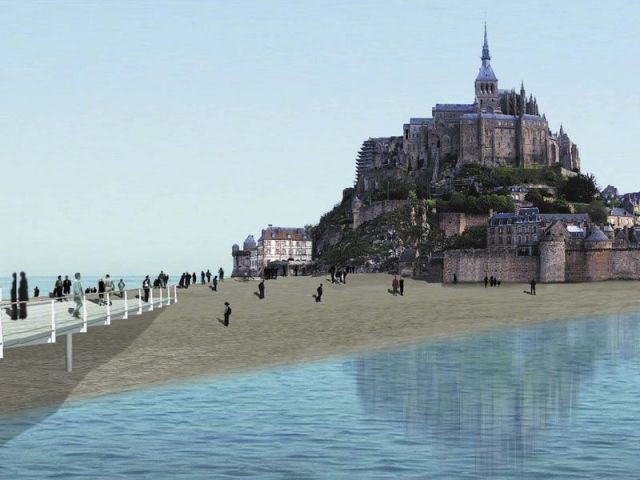 Passerelle - passerelle du Mont-Saint-Michel