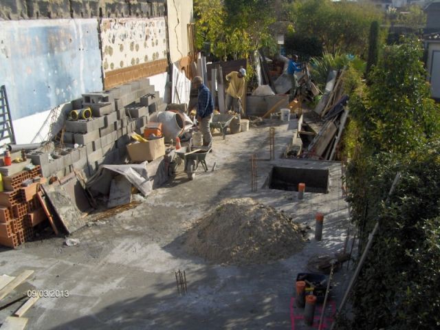 Début des travaux de reconstruction - autoconstruction maison bordeaux
